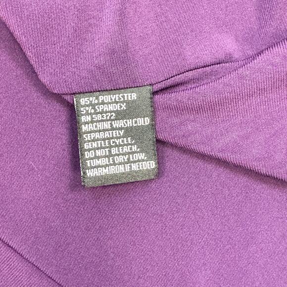 Moda International Plum Long Sleeve Wrap Dress - Women's XL - Picture 7 of 7